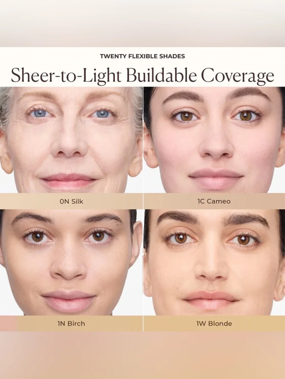 Laura Mercier 1N Birch Tinted Moisturizer Blurred Matte-SPF 30, updated formula